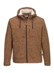 FirstB Strickfleecejacke Herren (1-St) Braun/Beige/Orange