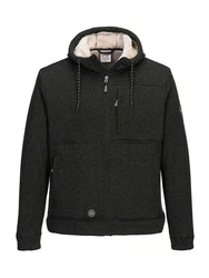 FirstB Strickfleecejacke Herren (1-St) Dunkelgrün/Dunkelgrau/Schwarz/Khaki