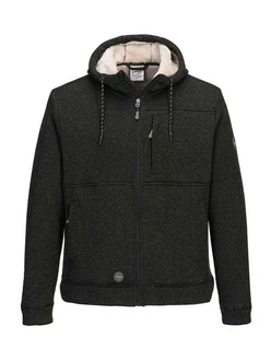 FirstB Strickfleecejacke Herren (1-St) Dunkelgrün/Dunkelgrau/Schwarz/Khaki