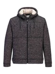 FirstB Strickfleecejacke Herren (1-St) Dunkelblau/Grau/Dunkelgrau/Schwarz