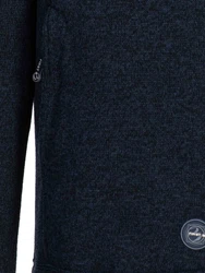 FirstB Strickfleecejacke Herren (1-St) Dunkelblau/Blau/Hellblau