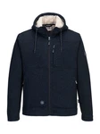 FirstB Strickfleecejacke Herren (1-St) Dunkelblau/Blau/Hellblau