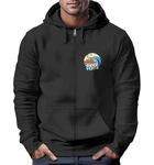 Neverless Sweatjacke Herren Zip Hoodie Good Vibes Schwarz/Dunkelgrau