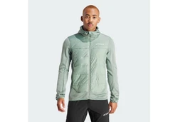 adidas TERREX MULTI HYBRID INSULATED KAPUZENJACKE Grün/Hellgrün