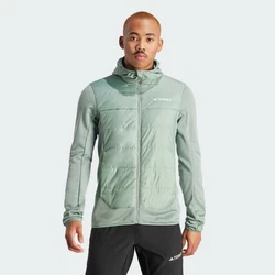 adidas TERREX MULTI HYBRID INSULATED KAPUZENJACKE Grün/Hellgrün