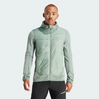 adidas TERREX MULTI HYBRID INSULATED KAPUZENJACKE Grün/Hellgrün