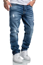 Amaci&Sons Straight-Jeans MEDFORD Blau/Dunkelblau/Hellblau