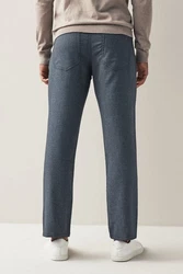Next Strukturierte Chinohose Slim Fit Blau/Dunkelblau/Grau