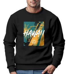 Sweatshirt Sweatshirt Herren Hawaii Palme USA Tropical Rundhals-Pullover Fashion