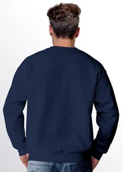 Neverless Sweatshirt Herren Print Welle Sonne Retro Vintage Oldschool Dunkelblau
