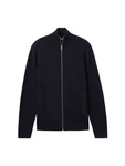 TOM TAILOR Strickjacke Cardigan Reißverschluss Structure Mix Knit Jacket 