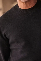 Next Rundhalspullover Premium Regular Fit Lambswool Schwarz/Dunkelgrau/Grau