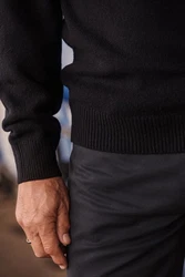 Next Rundhalspullover Premium Regular Fit Lambswool Schwarz/Dunkelgrau/Grau