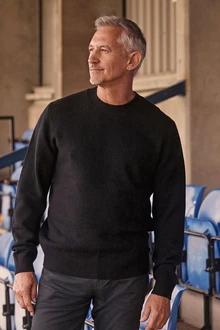 Next Rundhalspullover Premium Regular Fit Lambswool