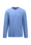 FYNCH-HATTON Langarmshirt mit Knopfleiste Blau/Hellblau