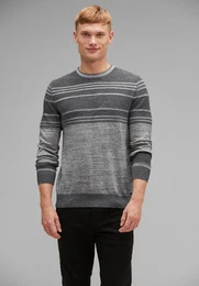 Strickpullover Zweifarbiger Strickpullover Zweifarbig gestreift