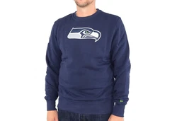 New Era Rundhalspullover NFL Seattle Seahawks Team Logo Crew Dunkelblau/Blau