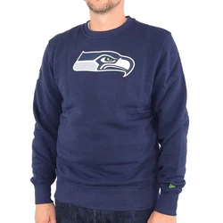 New Era Rundhalspullover NFL Seattle Seahawks Team Logo Crew Dunkelblau/Blau
