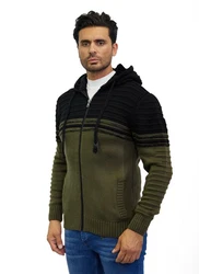 Denim Distriqt Strickjacke Herren Dunkelgrün