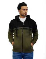 Denim Distriqt Strickjacke Herren Dunkelgrün