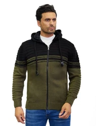 Denim Distriqt Strickjacke Herren Dunkelgrün