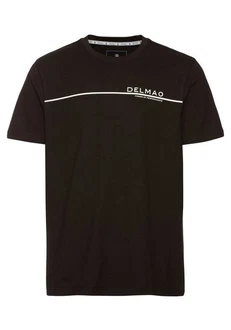 DELMAO T-Shirt Kurzarm Schwarz/Braun/Grau
