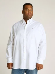 Tommy Hilfiger Langarmhemd CORE FLEX POPLIN RF SHIRT Weiß/Schwarz/Creme