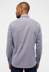 Eterna Langarmhemd MODERN FIT Dunkelgrau/Grau/Lila