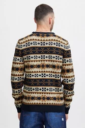 11 Project Norwegerpullover PRPasco Mischfarben/Beige/Hellblau/Braun