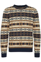 11 Project Norwegerpullover PRPasco Mischfarben/Beige/Hellblau/Braun