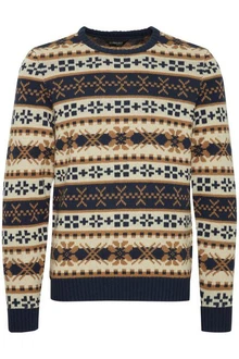 11 Project Norwegerpullover PRPasco Mischfarben/Beige/Hellblau/Braun