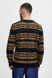 11 Project Norwegerpullover PRPasco Mischfarben/Braun/Gelb