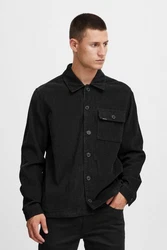 Blend Langarmhemd BLEND BHShirt Schwarz/Beige