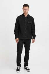 Blend Langarmhemd BLEND BHShirt Schwarz/Beige
