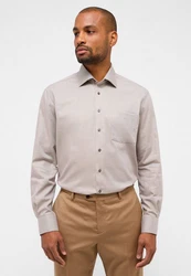 Eterna Langarmhemd MODERN FIT NON IRON Beige/Lila/Braun/Rot