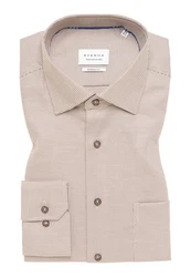 Eterna Langarmhemd MODERN FIT NON IRON Beige/Lila/Braun/Rot