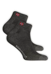 NANGAPARBAT Socken mit Trittdämpfung Dunkelgrau/Grau/Hellgrau