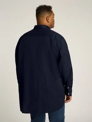 Tommy Hilfiger Langarmhemd CORE FLEX POPLIN RF SHIRT Schwarz/Hellblau/Blau/Dunkelblau