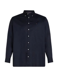 Tommy Hilfiger Langarmhemd CORE FLEX POPLIN RF SHIRT Schwarz/Hellblau/Blau/Dunkelblau