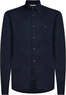 Tommy Hilfiger Langarmhemd CORE FLEX POPLIN RF SHIRT Schwarz/Hellblau/Blau/Dunkelblau
