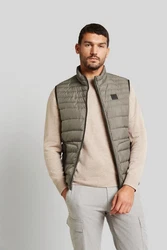 bugatti Steppweste Dunkelgrün/Khaki/Beige