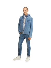 Rundhalspullover Hoodie mit Colour Blocking