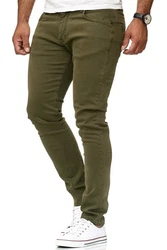 Red Bridge Herren Jeans Hose Slim-Fit Röhrenjeans Denim Colored Khaki