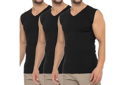 celodoro Unterhemd Herren Business V-Neck Schwarz/Dunkelblau