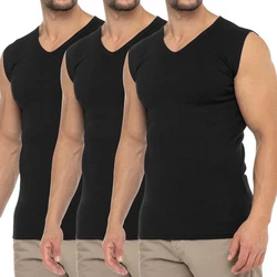 celodoro Unterhemd Herren Business V-Neck Schwarz/Dunkelblau