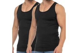 celodoro Unterhemd Business Tank Top Schwarz/Dunkelblau