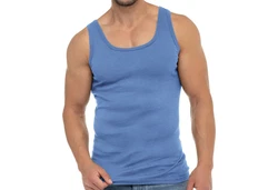 celodoro Unterhemd Business Tank Top Blau/Hellblau