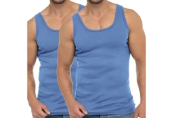 celodoro Unterhemd Business Tank Top Blau/Hellblau