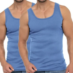 celodoro Unterhemd Business Tank Top Blau/Hellblau
