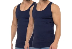 celodoro Unterhemd Business Tank Top Dunkelblau/Blau